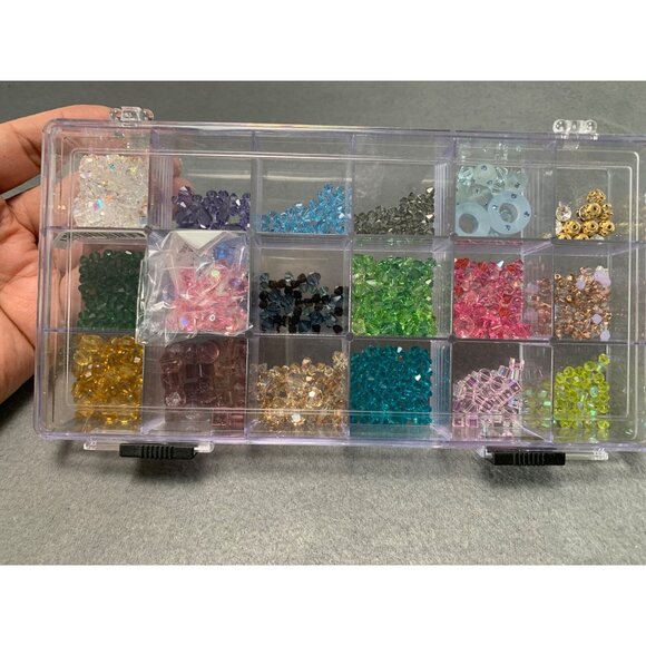Box of Assorted Czech Crystal Beads In Vibrant Colors - Picture 10 of 10